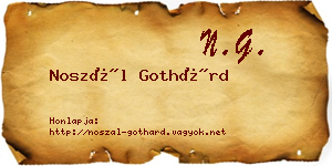 Noszál Gothárd névjegykártya